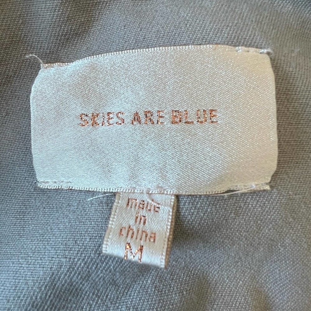 SKIES ARE BLUE gray hooded jacket size medium - Picture 8 of 13